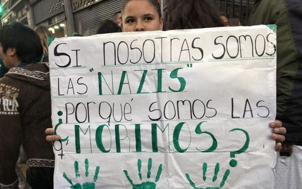 Apoyo a la presentación por octava vez del proyecto de legalización del aborto en Argentina - Sputnik Mundo