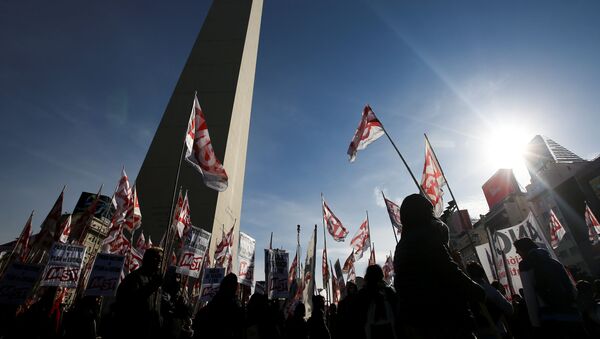 La huelga general en Buenos Aires - Sputnik Mundo