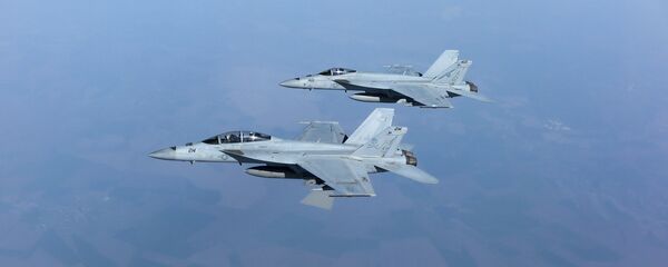 Dos F/A-18 Super Hornet (archivo) - Sputnik Mundo