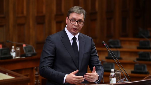 Alexander Vucic, el presidente serbio Alexander Vucic, el presidente serbio - Sputnik Mundo