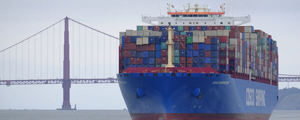 Un buque portacontenedores (archivo) - Sputnik Mundo