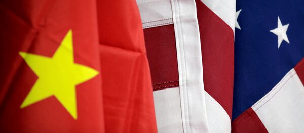 Banderas de China y EEUU - Sputnik Mundo