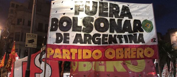 Las actividades contra Bolsonaro en Buenos Aires Las actividades contra Bolsonaro en Buenos Aires - Sputnik Mundo