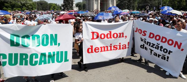 Manifestantes a favor del Partido Demócrata de Moldavia - Sputnik Mundo