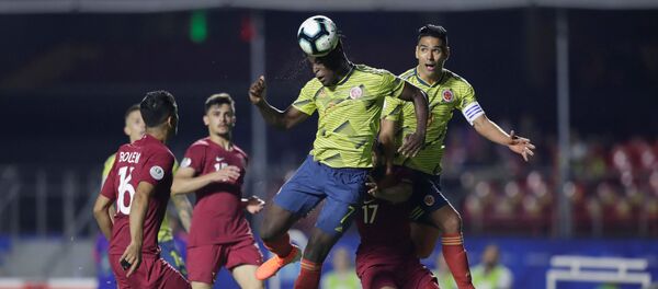 El partido entre Colombia y Catar - Sputnik Mundo