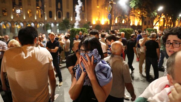 Las protestas en Georgia - Sputnik Mundo
