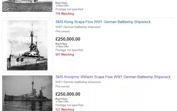 La oferta de cuatro buques de la Primera Guerra Mundial en eBay La oferta de cuatro buques de la Primera Guerra Mundial en eBay - Sputnik Mundo