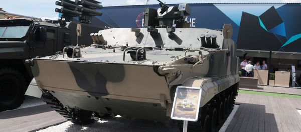Vehículo blindado BT-3F en el Foro militar Army 2019 en Rusia Vehículo blindado BT-3F en el Foro militar Army 2019 en Rusia - Sputnik Mundo
