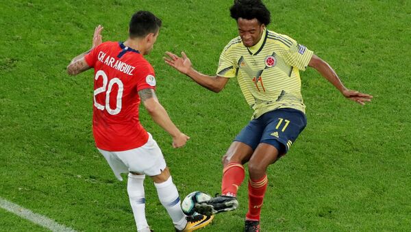 El partido entre Colombia y Chile El partido entre Colombia y Chile - Sputnik Mundo