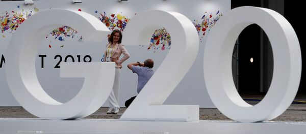 Logo de la Cumbre del G20 en Osaka, Japón - Sputnik Mundo