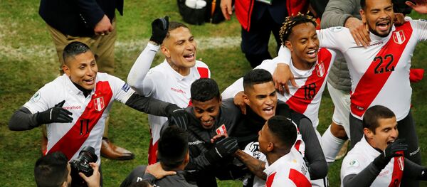 Parte de la selección de Perú en la Copa América 2019 en Río de Janeiro, Brasil - Sputnik Mundo