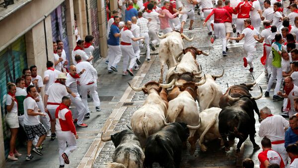 San Fermín en Pamplona: toros y mucha fiesta
 - Sputnik Mundo