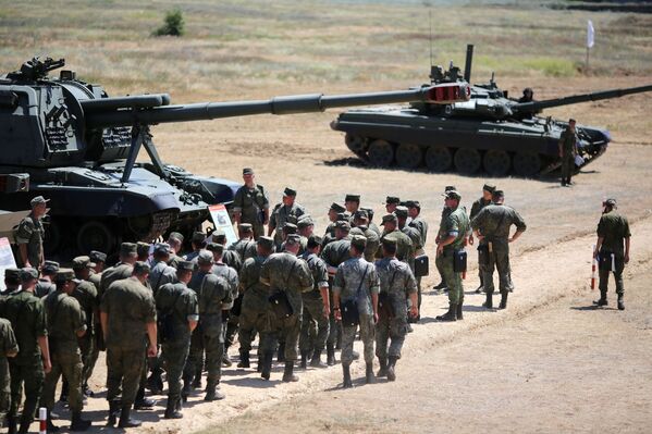 Показное занятие на полигоне Прудбой Южного военного округа в Волгоградской области - Sputnik Mundo