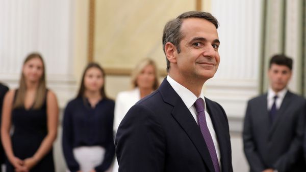 Kyriakos Mitsotakis, líder del partido griego Nueva Democracia Kyriakos Mitsotakis, líder del partido griego Nueva Democracia - Sputnik Mundo