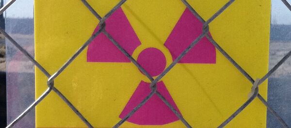 Señal de área de materiales radiactivos (imagen referencial) - Sputnik Mundo