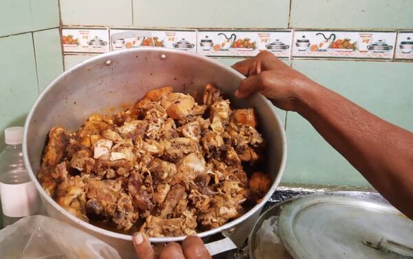 Comida preparada en la casa de alimentación Luchadoras de la Patria, en Caracas, Venezuela - Sputnik Mundo