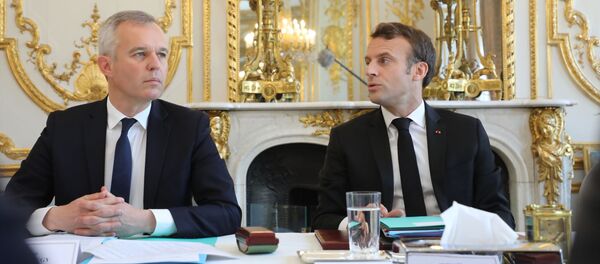 El Ministro de Ecología de Francia, Francois de Rugy, y el presidente galo, Emmanuel Macron - Sputnik Mundo