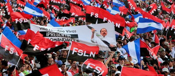 Simpatizantes del Frente Sandinista de Liberación Nacional (FSLN) - Sputnik Mundo