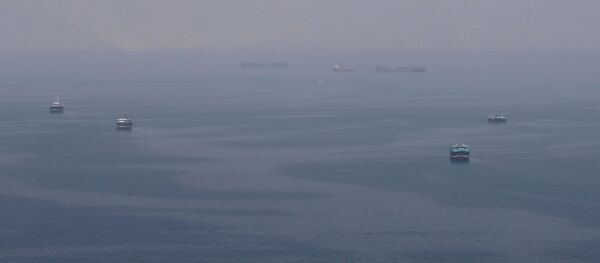 Buques navegan en el estrecho Ormuz Buques navegan en el estrecho Ormuz - Sputnik Mundo