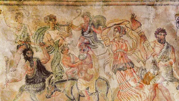 Fragmento del mosaico romano de Noheda (España)