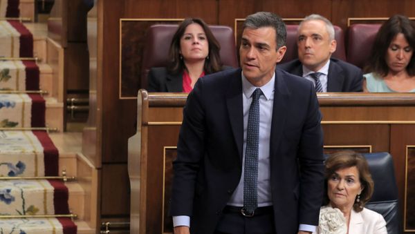 Pedro Sánchez, presidente del Gobierno español Pedro Sánchez, presidente del Gobierno español - Sputnik Mundo