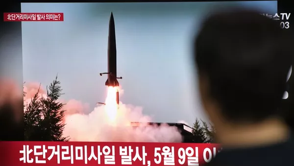 Lanzamiento de un misil por Corea del Norte