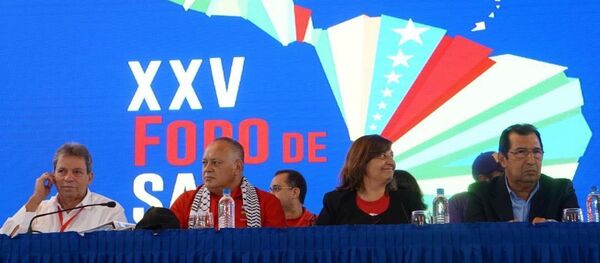 Diosdado Cabello, presidente de la ANC de Venezuela, en la reunión del XXV Foro de Sao Paulo en Caracas, Venezuela - Sputnik Mundo