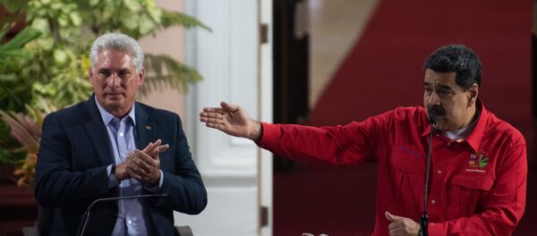 Miguel Díaz-Canel, presidente de Cuba, y Nicolás Maduro, presidente de Venezuela Miguel Díaz-Canel, presidente de Cuba, y Nicolás Maduro, presidente de Venezuela - Sputnik Mundo