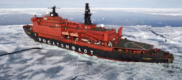 El rompehielos nuclear ruso 50 let Podedi (50 años de la Victoria) - Sputnik Mundo