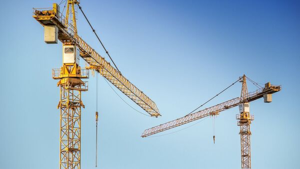 Dos grúas (imagen referencial) - Sputnik Mundo