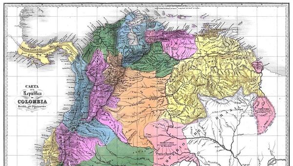 Mapa de la Gran Colombia en 1824 - Sputnik Mundo