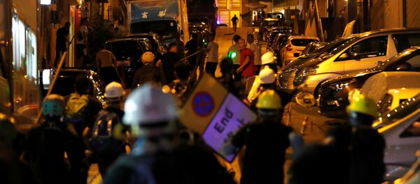 Los protestantes en Hong Kong - Sputnik Mundo