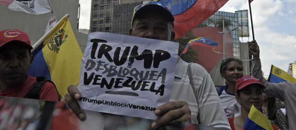 Una protesta progubernamental en Venezuela - Sputnik Mundo