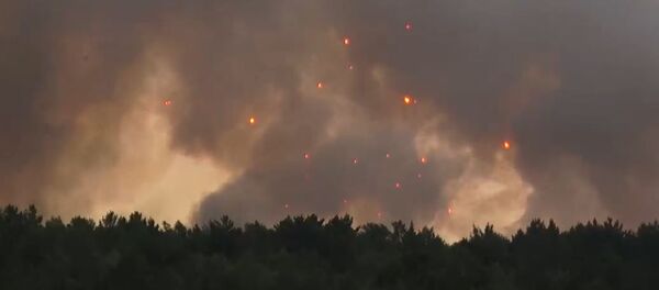 Incendio en un almacén de municiones en la provincia rusa de Krasnoyarsk (Siberia) - Sputnik Mundo