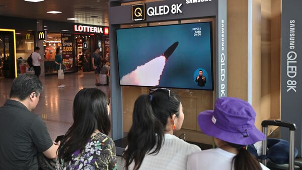 Lanzamiento de un misil norcoreano (Archivo) - Sputnik Mundo