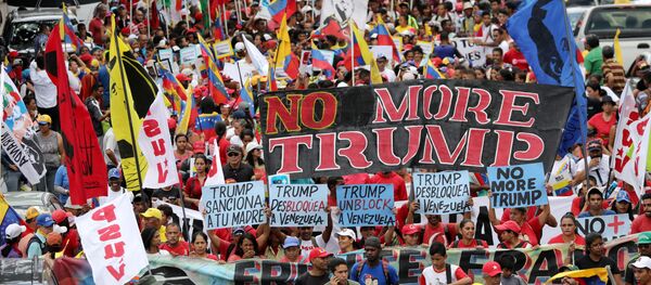 Marcha en Caracas en contra de las agresiones de EEUU Marcha en Caracas en contra de las agresiones de EEUU - Sputnik Mundo