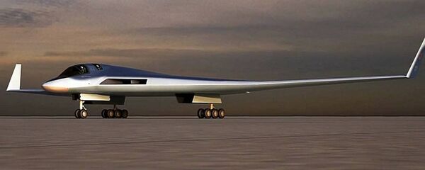 Una imagen digital del bombardero ruso PAK DA - Sputnik Mundo