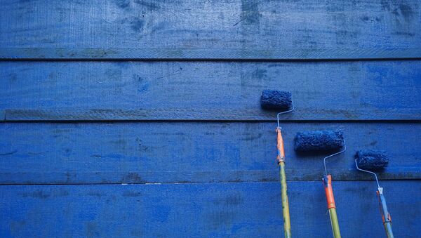 Una pared pintada de azul - Sputnik Mundo
