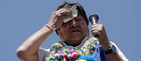 El presidente de Bolivia Evo Morales da un discurso - Sputnik Mundo