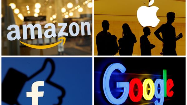Logos de Amazon, Apples, Facebook y Google Logos de Amazon, Apples, Facebook y Google - Sputnik Mundo