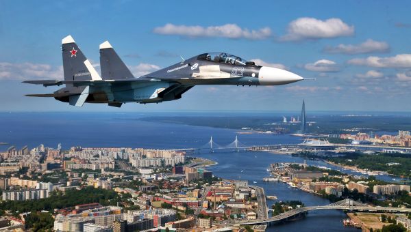 Un Su-30SM sobrevuela San Petersburgo (archivo) Un Su-30SM sobrevuela San Petersburgo (archivo) - Sputnik Mundo