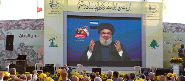 El líder del grupo chií libanés Hizbulá, Hasán Nasralá - Sputnik Mundo