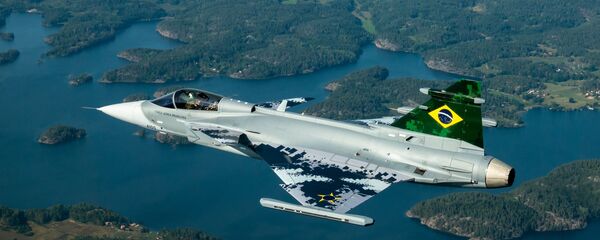 Caza Gripen A de la Fuerza Aérea de Brasil Caza Gripen A de la Fuerza Aérea de Brasil - Sputnik Mundo