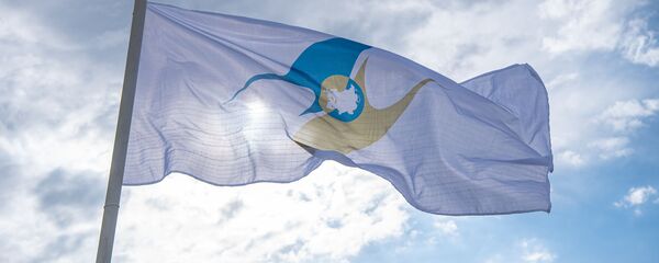 La bandera de la Unión Económica Euroasiática - Sputnik Mundo