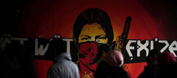 Grafiti de un gerillero, Colombia Grafiti de un gerillero, Colombia - Sputnik Mundo