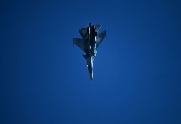 Су-30СМ на Международном авиационно-космическом салоне МАКС-2019 в подмосковном Жуковском - Sputnik Mundo