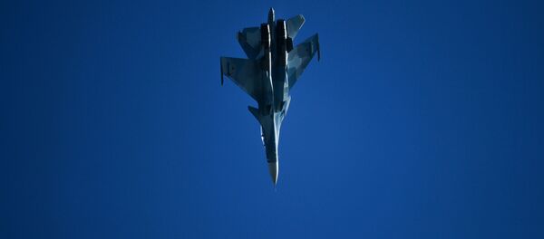 Су-30СМ на Международном авиационно-космическом салоне МАКС-2019 в подмосковном Жуковском - Sputnik Mundo