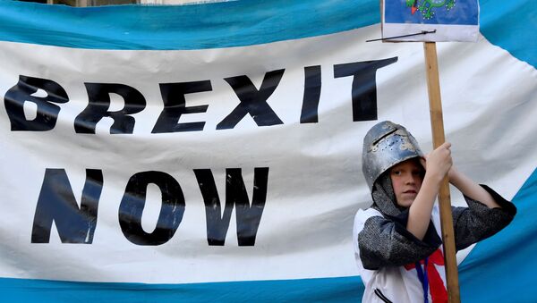 Partidarios a favor del Brexit en Londres - Sputnik Mundo