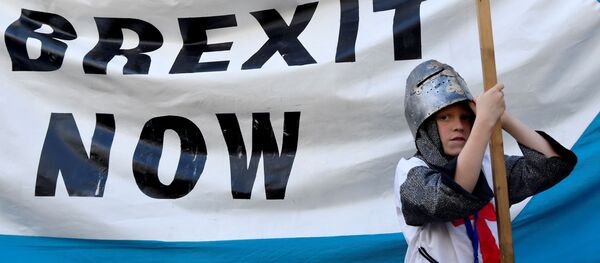Partidarios a favor del Brexit en Londres - Sputnik Mundo