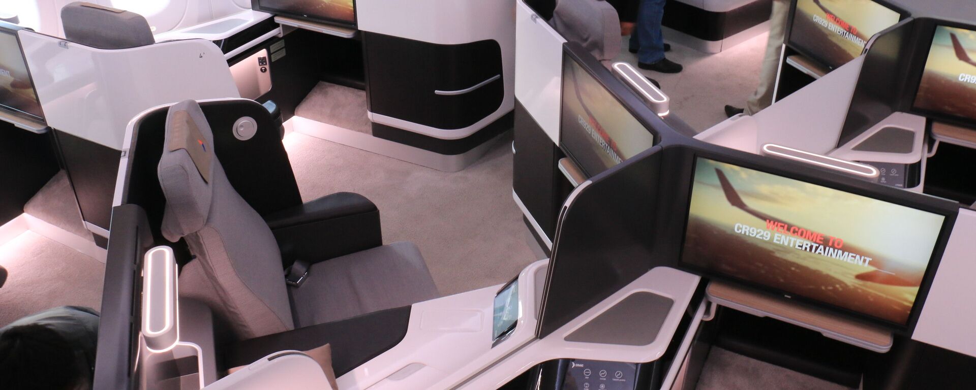 Una maqueta de la sección de clase business a bordo del CR929 - Sputnik Mundo, 1920, 30.08.2019